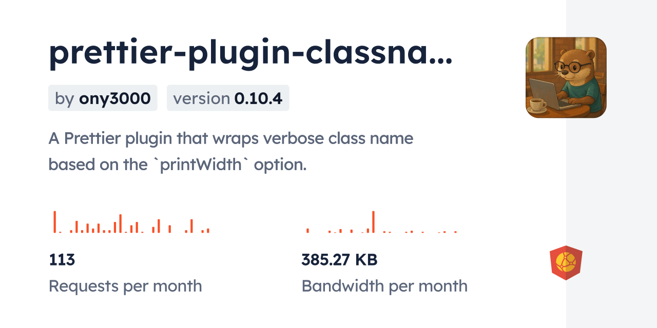 prettier-plugin-classnames CDN by jsDelivr - A CDN for npm and GitHub