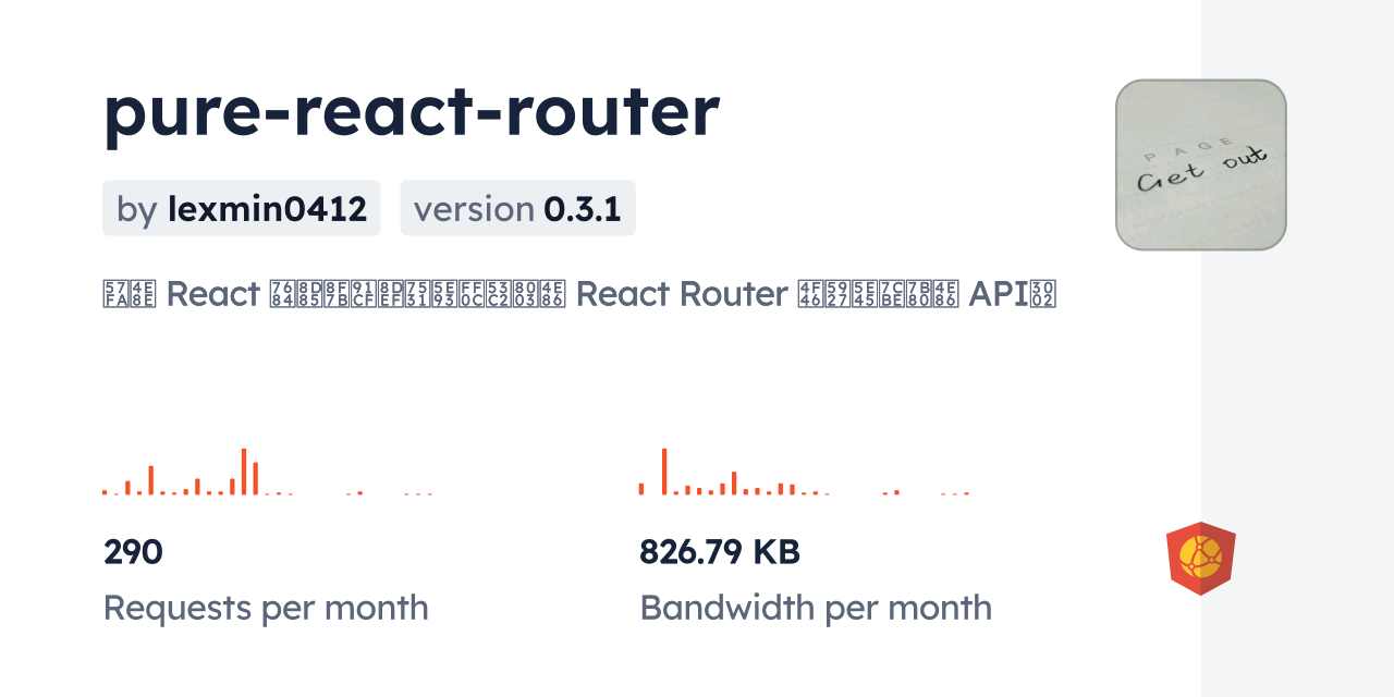 pure-react-router CDN by jsDelivr - A CDN for npm and GitHub