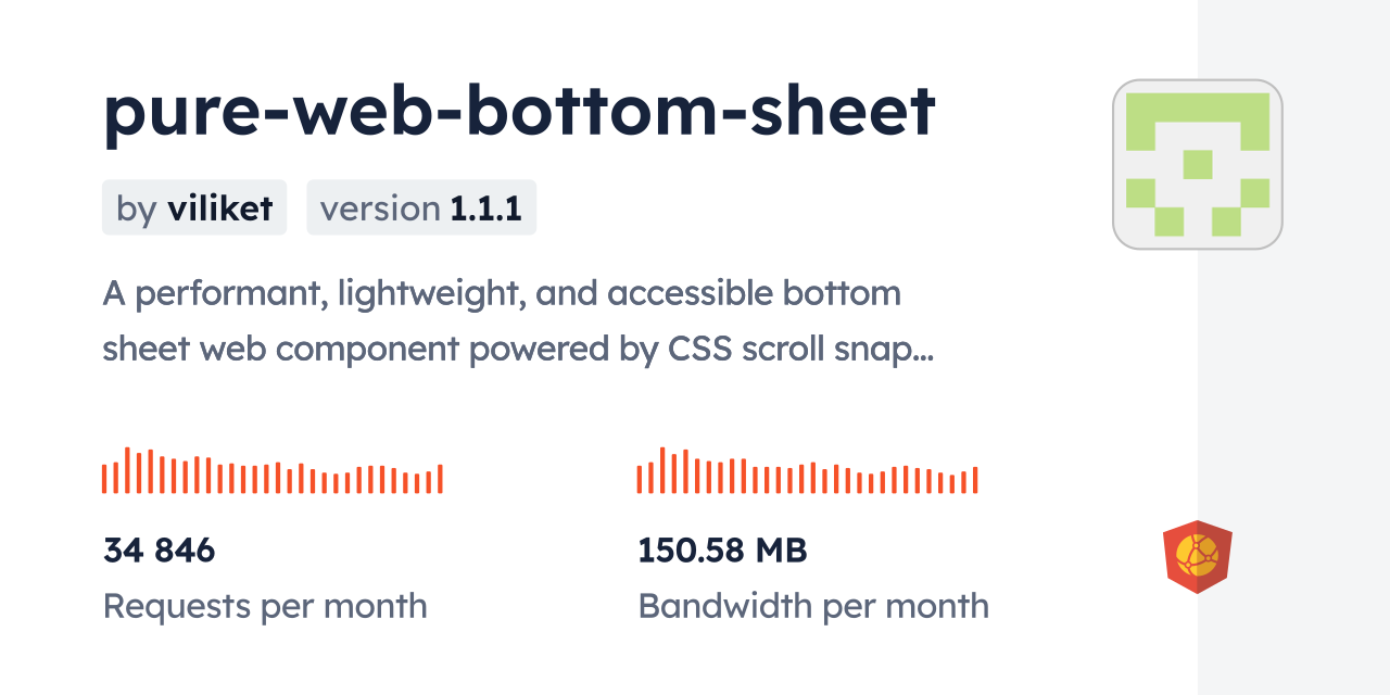 pure-web-bottom-sheet CDN by jsDelivr - A CDN for npm and GitHub