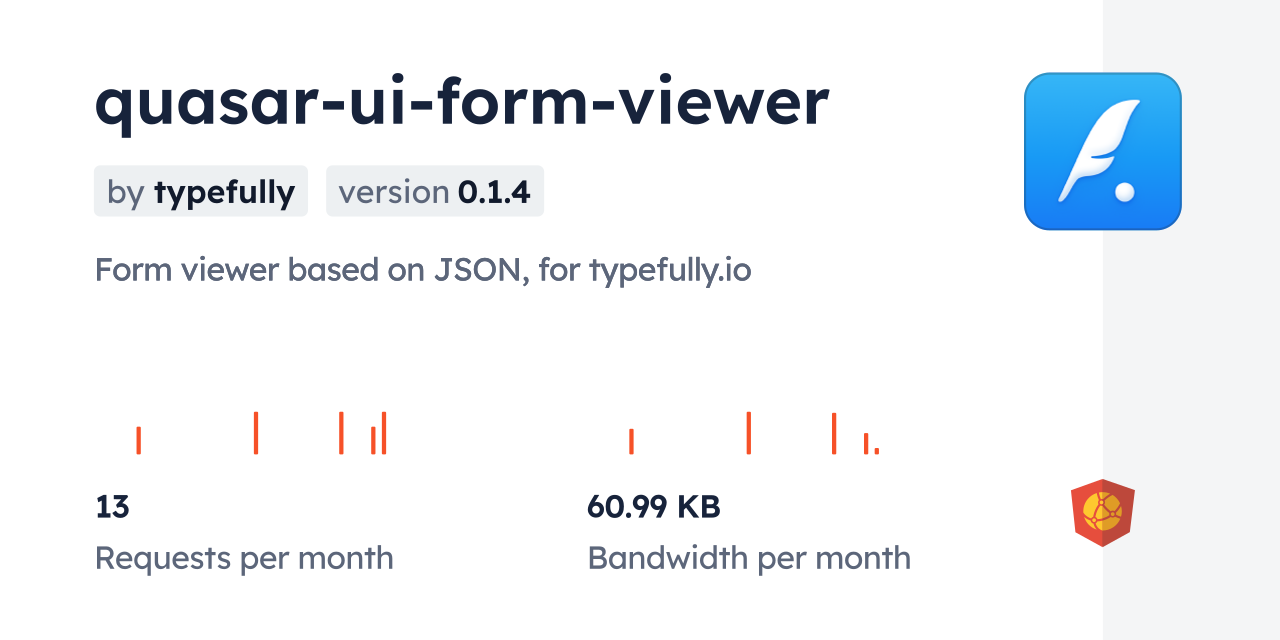 quasar-ui-form-viewer CDN by jsDelivr - A CDN for npm and GitHub