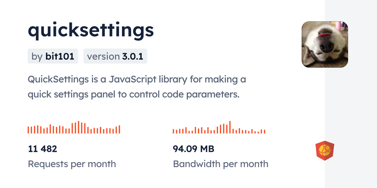 quicksettings CDN by jsDelivr - A CDN for npm and GitHub