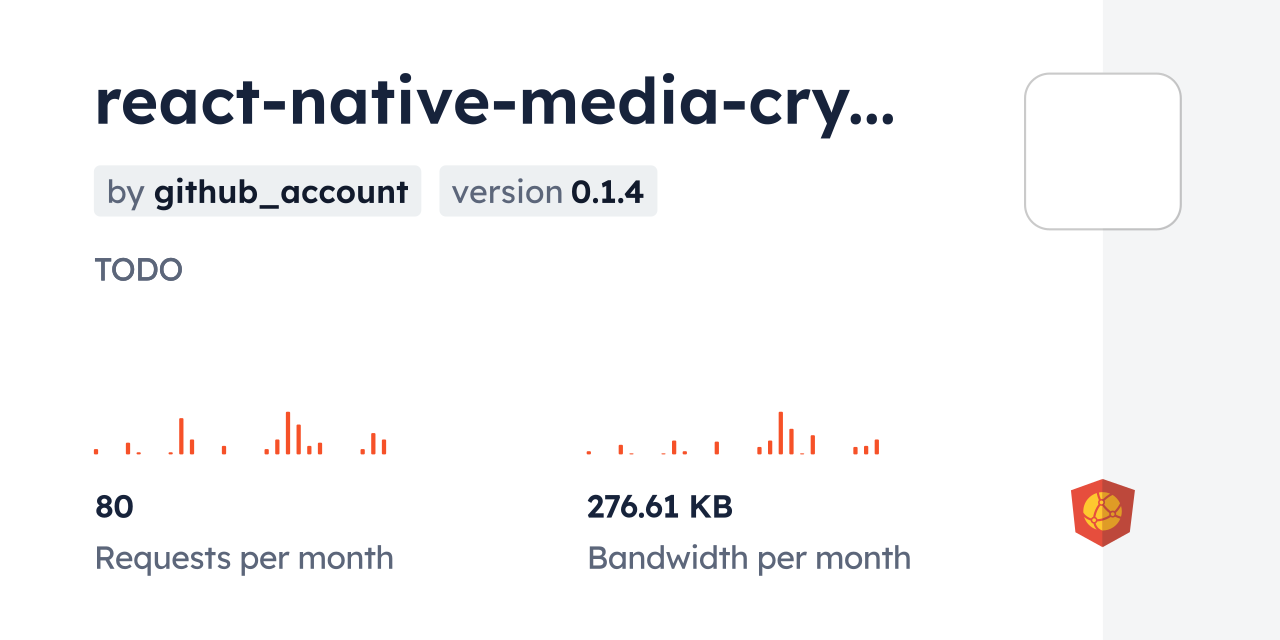 react-native-media-crypto CDN by jsDelivr - A CDN for npm and GitHub