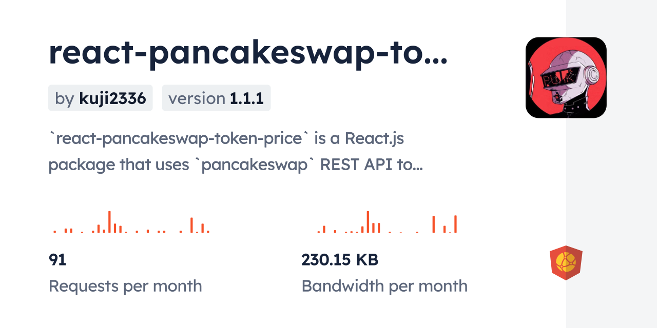 react-pancakeswap-token-price CDN by jsDelivr - A CDN for npm and GitHub