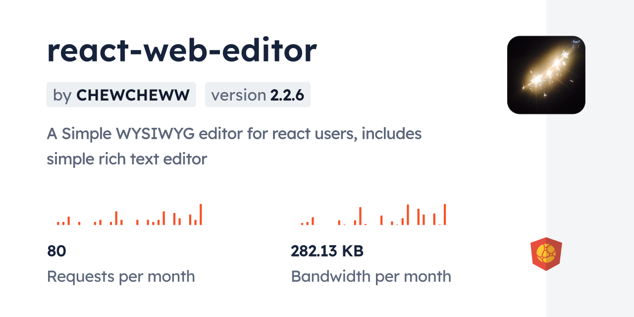 react-web-editor CDN by jsDelivr - A CDN for npm and GitHub