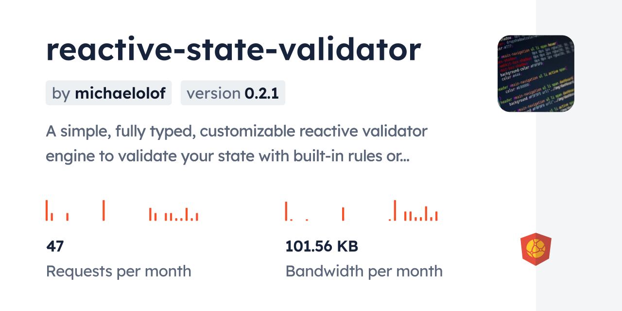 reactive-state-validator CDN by jsDelivr - A CDN for npm and GitHub