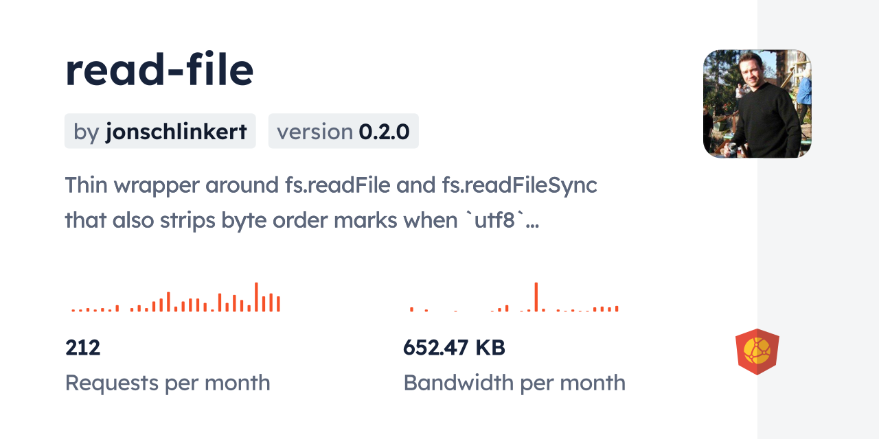 read-file CDN by jsDelivr - A CDN for npm and GitHub