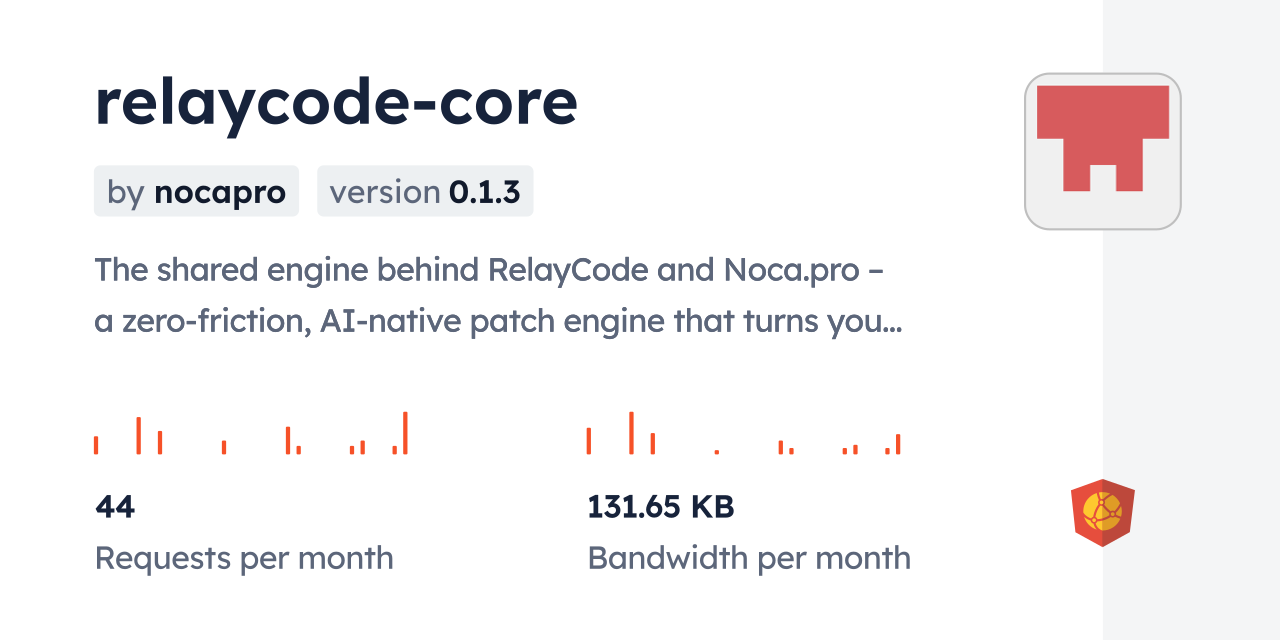 relaycode-core CDN by jsDelivr - A CDN for npm and GitHub