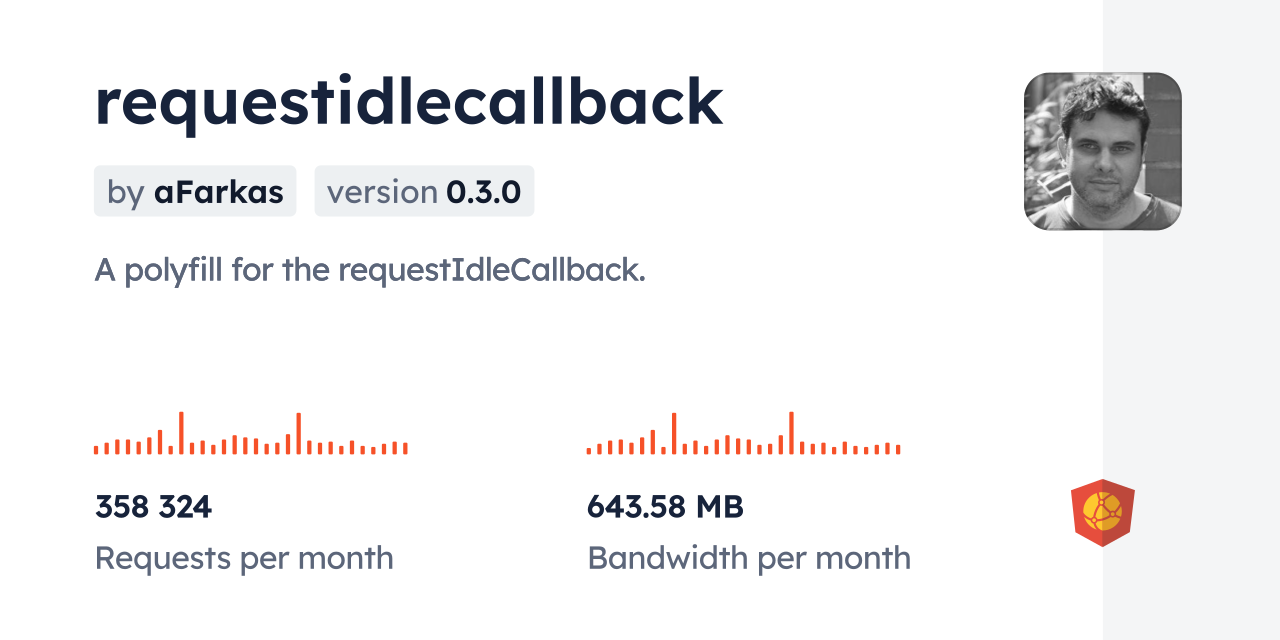 requestidlecallback CDN by jsDelivr - A CDN for npm and GitHub