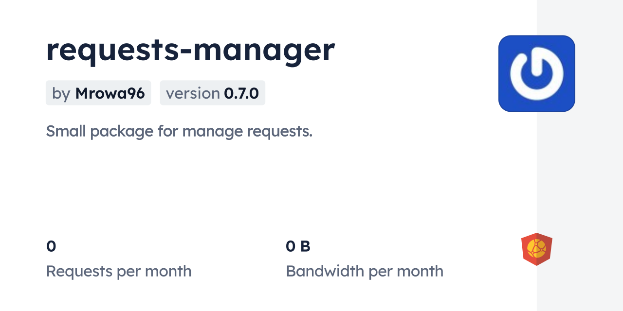 requests-manager CDN by jsDelivr - A CDN for npm and GitHub