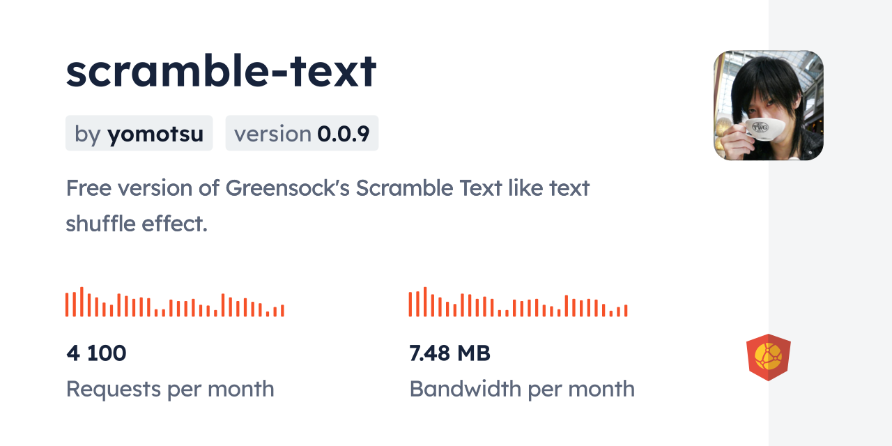 scramble-text CDN by jsDelivr - A CDN for npm and GitHub