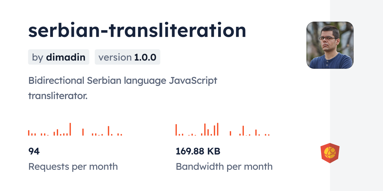 serbian-transliteration CDN by jsDelivr - A CDN for npm and GitHub