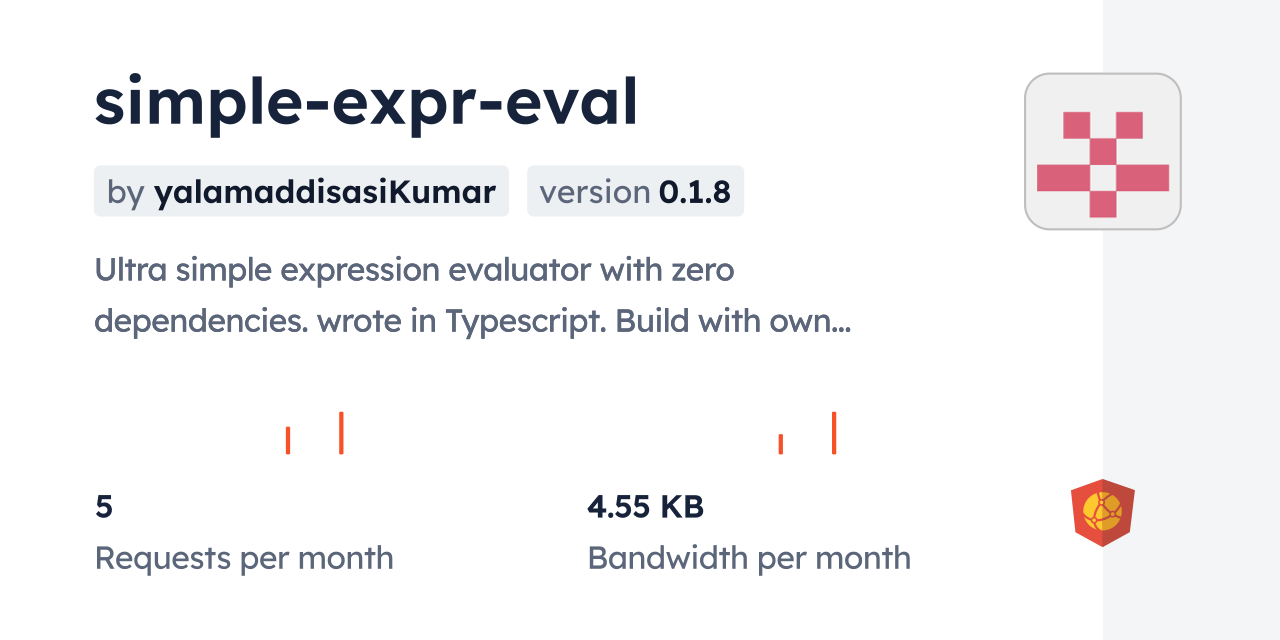 simple-expr-eval CDN by jsDelivr - A CDN for npm and GitHub