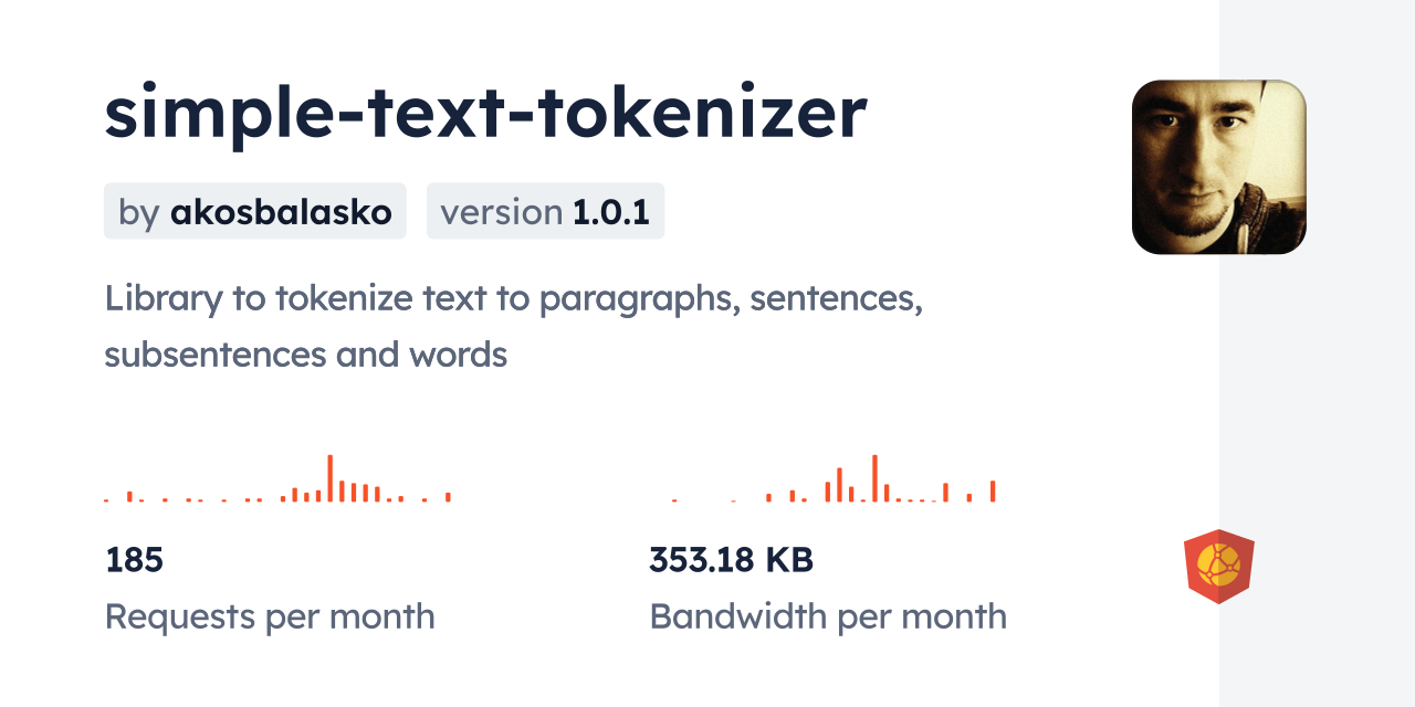simple-text-tokenizer CDN by jsDelivr - A CDN for npm and GitHub