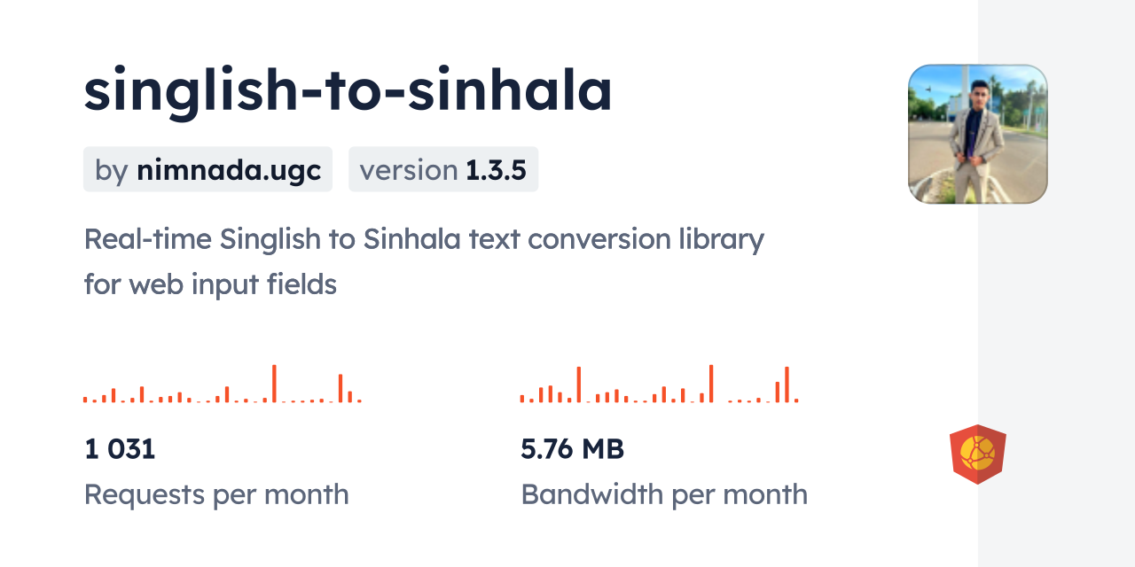 singlish-to-sinhala CDN by jsDelivr - A CDN for npm and GitHub