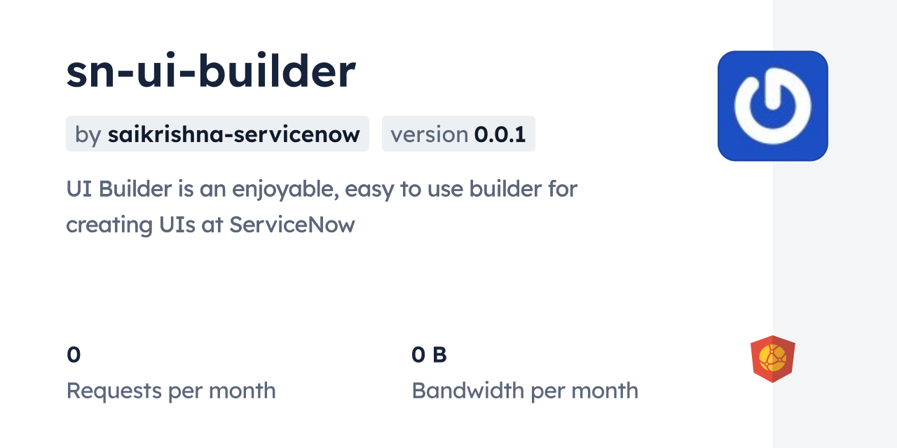 sn-ui-builder CDN by jsDelivr - A CDN for npm and GitHub