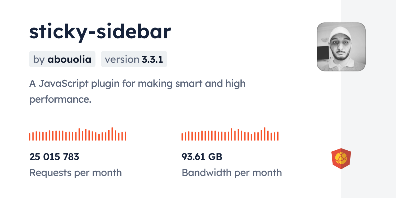 stickysidebar CDN by jsDelivr A CDN for npm and GitHub