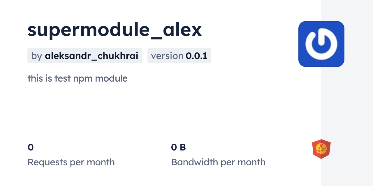 supermodule_alex CDN by jsDelivr - A CDN for npm and GitHub