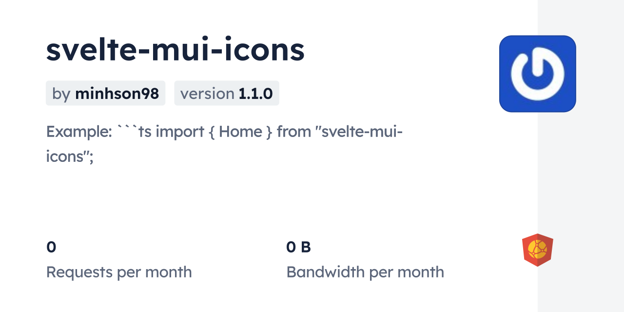 svelte-mui-icons CDN by jsDelivr - A CDN for npm and GitHub