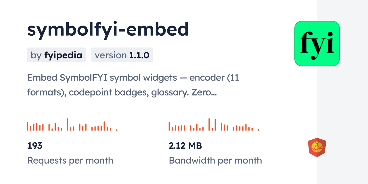 symbolfyi-embed CDN by jsDelivr - A CDN for npm and GitHub