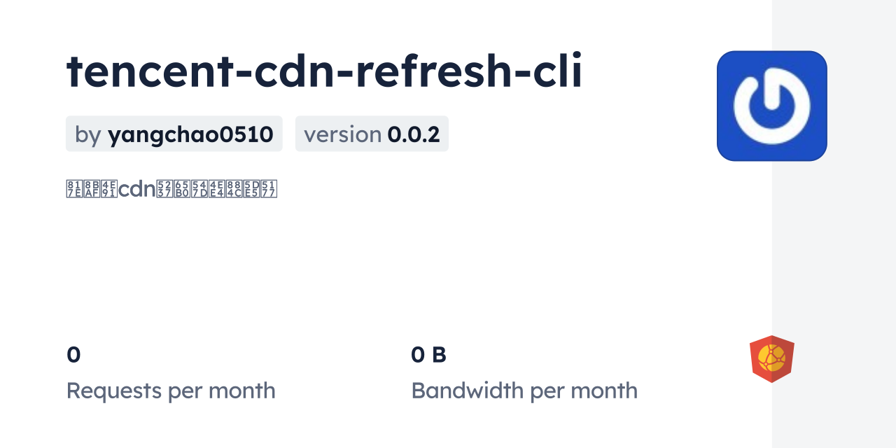 tencent-cdn-refresh-cli CDN by jsDelivr - A CDN for npm and GitHub