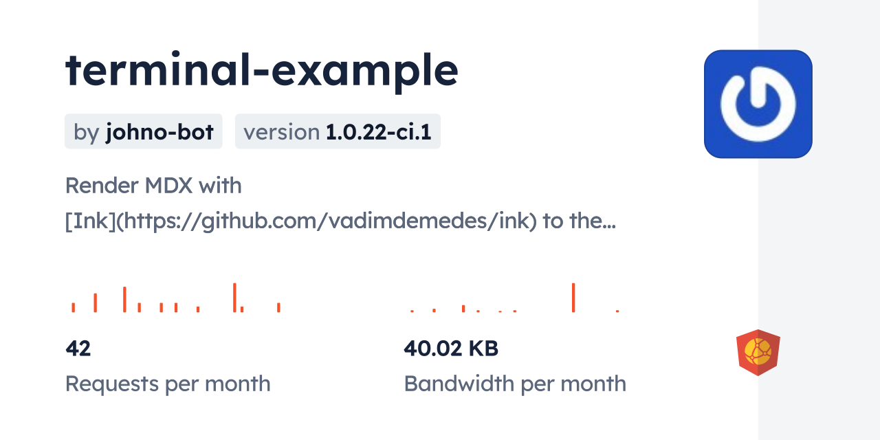 terminal-example CDN by jsDelivr - A CDN for npm and GitHub
