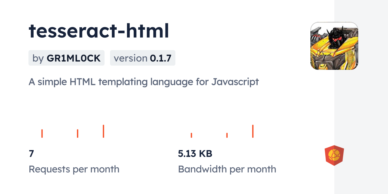 tesseract-html CDN by jsDelivr - A CDN for npm and GitHub