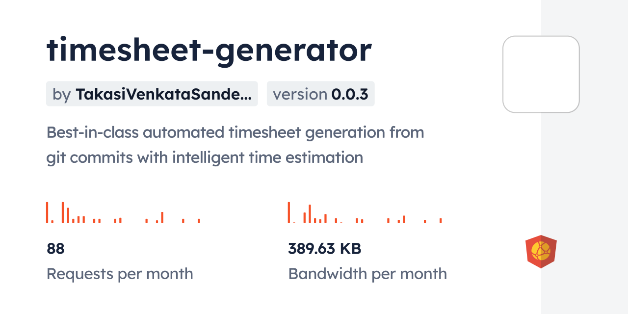 timesheet-generator CDN by jsDelivr - A CDN for npm and GitHub