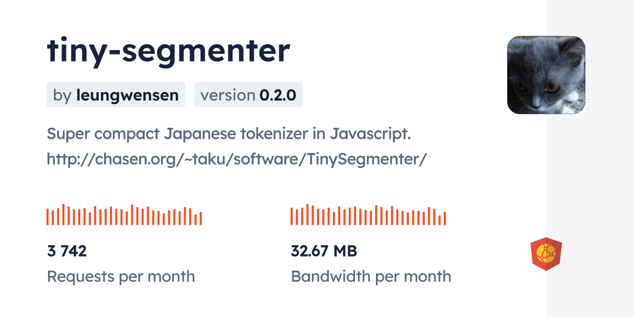 tiny-segmenter CDN by jsDelivr - A CDN for npm and GitHub