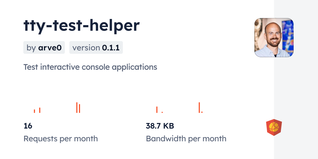 tty-test-helper CDN by jsDelivr - A CDN for npm and GitHub