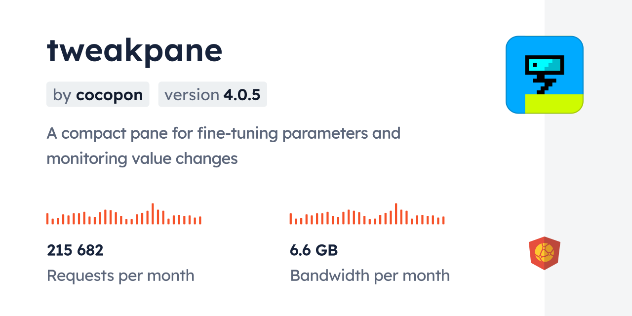 tweakpane CDN by jsDelivr - A CDN for npm and GitHub