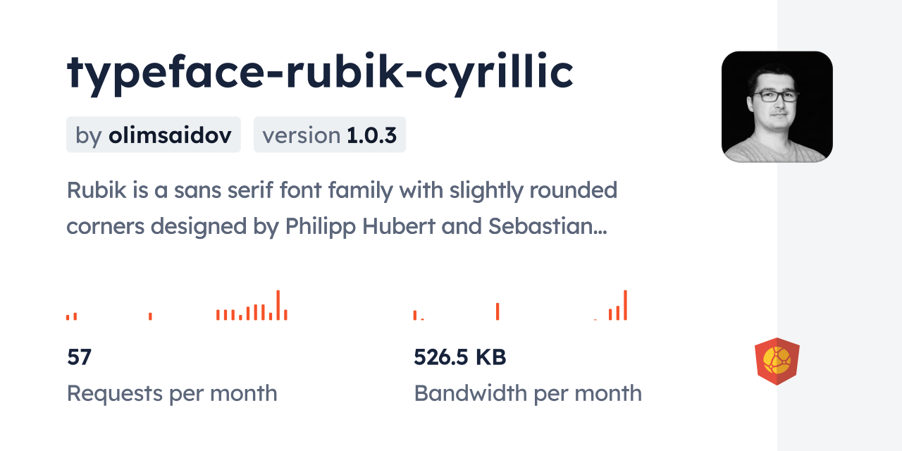 typeface-rubik-cyrillic CDN by jsDelivr - A CDN for npm and GitHub