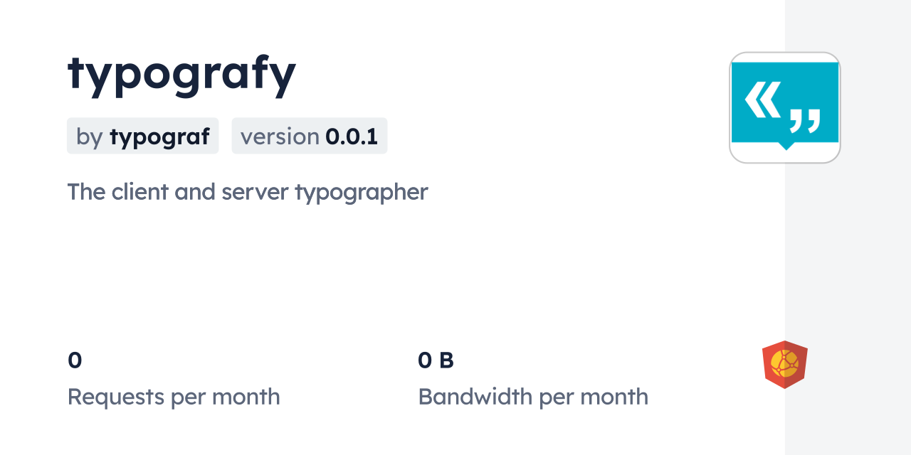 Typografy cdn by jsdelivr a cdn for npm and github