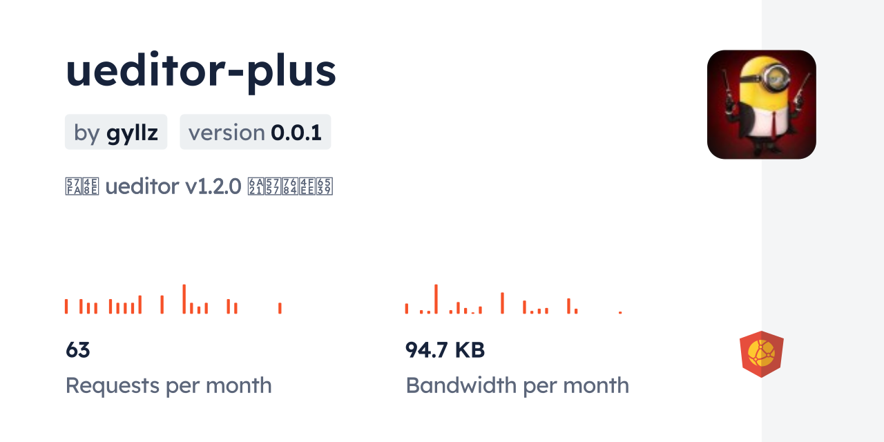 ueditor-plus CDN by jsDelivr - A CDN for npm and GitHub