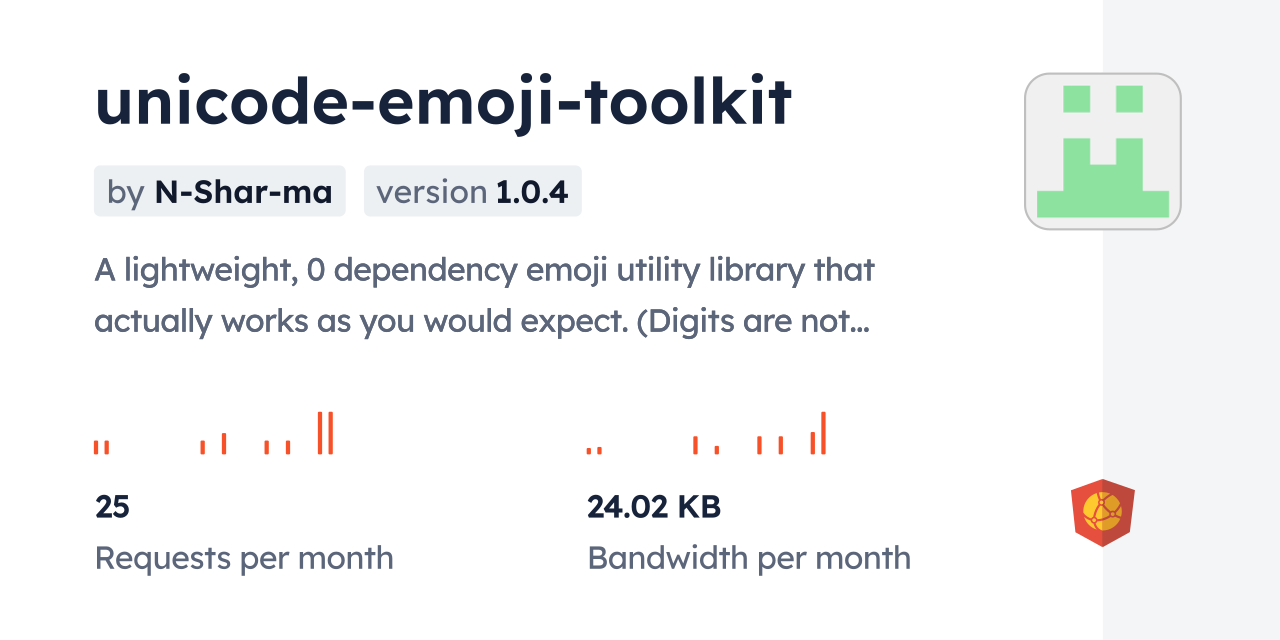 unicode-emoji-toolkit CDN by jsDelivr - A CDN for npm and GitHub
