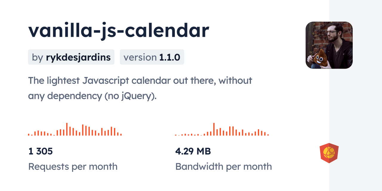 vanilla-js-calendar CDN by jsDelivr - A CDN for npm and GitHub