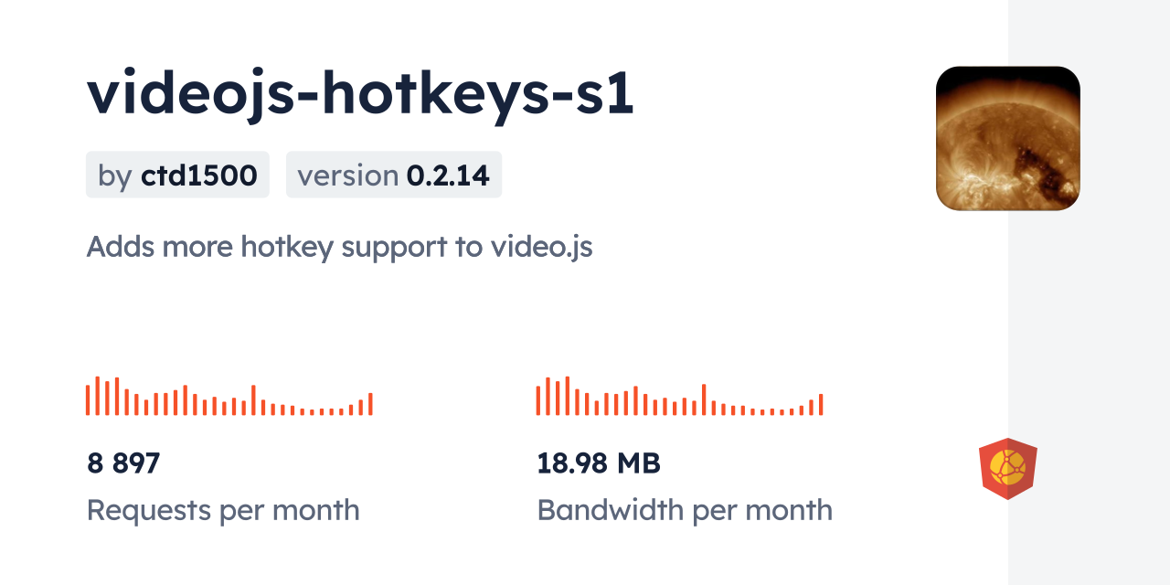 videojs-hotkeys-s1 CDN by jsDelivr - A CDN for npm and GitHub