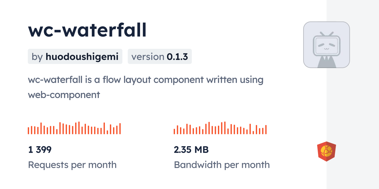 wc-waterfall CDN by jsDelivr - A CDN for npm and GitHub