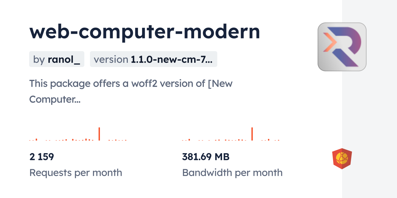 web-computer-modern CDN by jsDelivr - A CDN for npm and GitHub