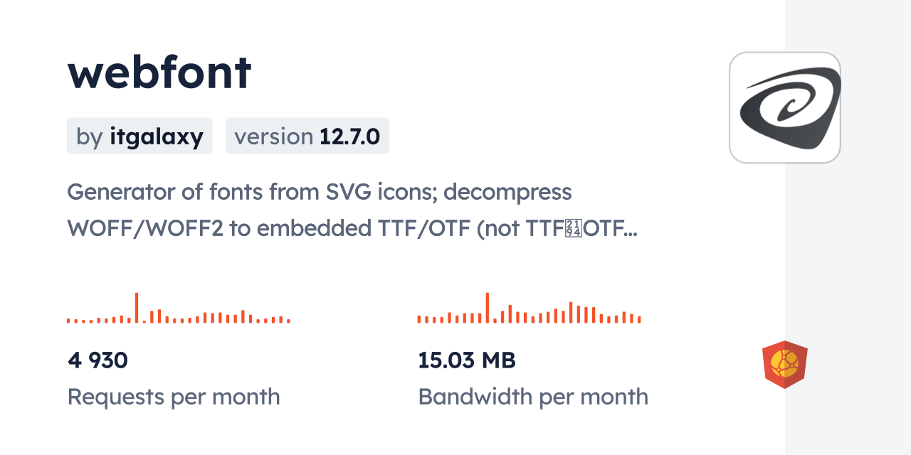 webfont CDN by jsDelivr - A CDN for npm and GitHub