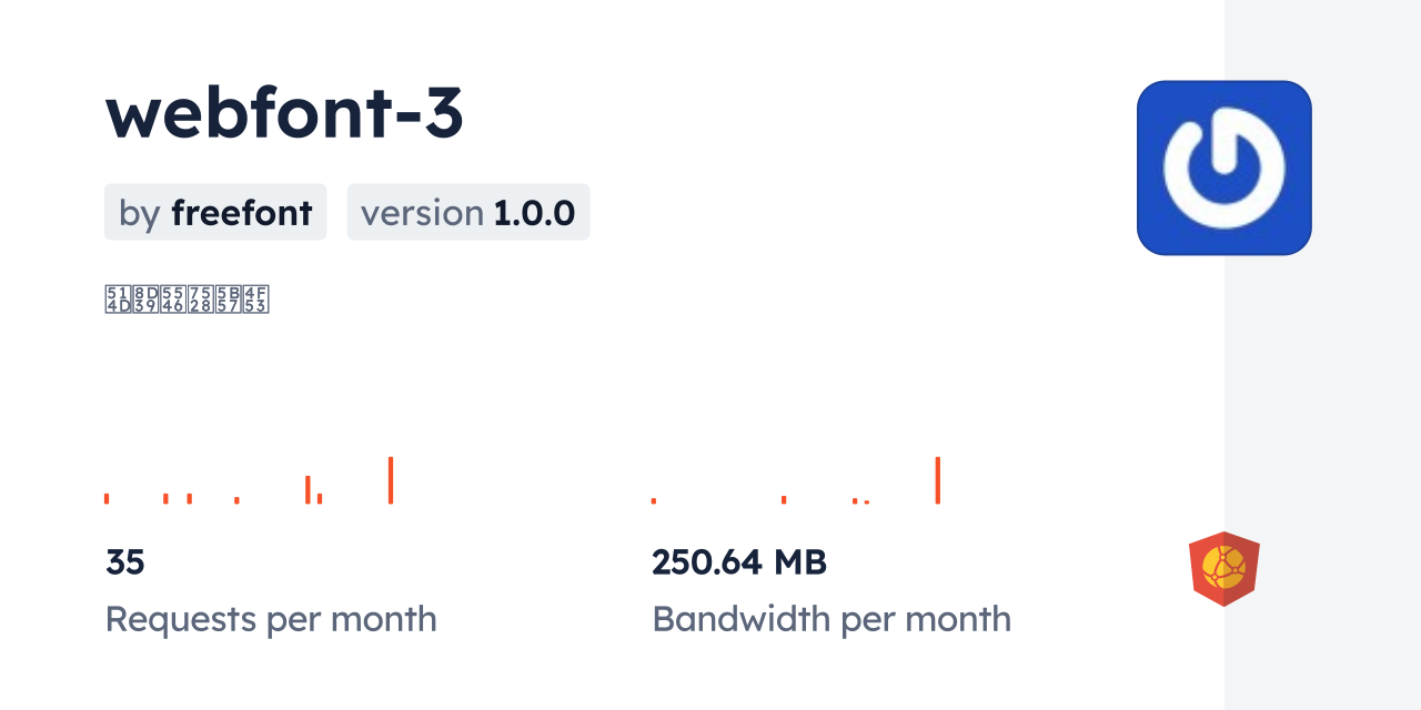 webfont-3 CDN by jsDelivr - A CDN for npm and GitHub
