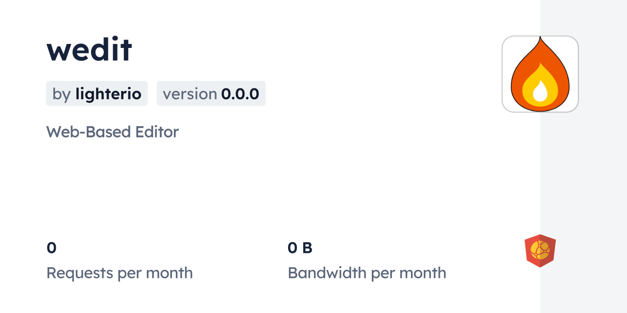 wedit CDN by jsDelivr - A CDN for npm and GitHub