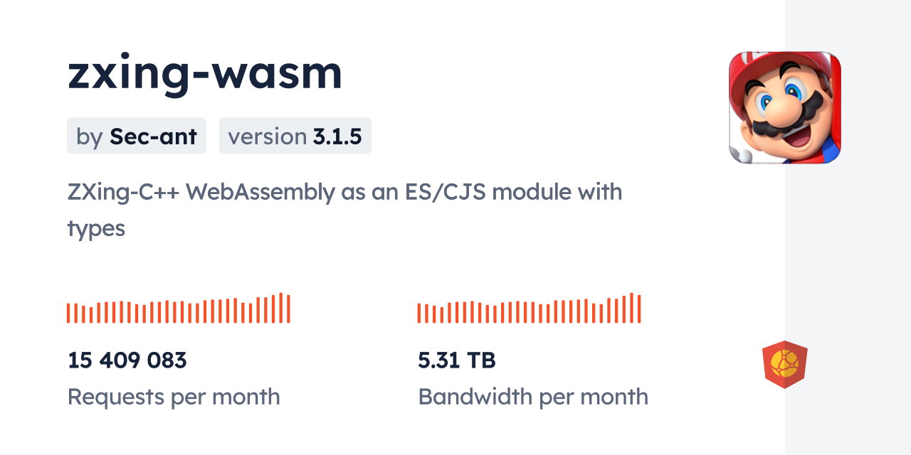 zxing-wasm CDN by jsDelivr - A CDN for npm and GitHub